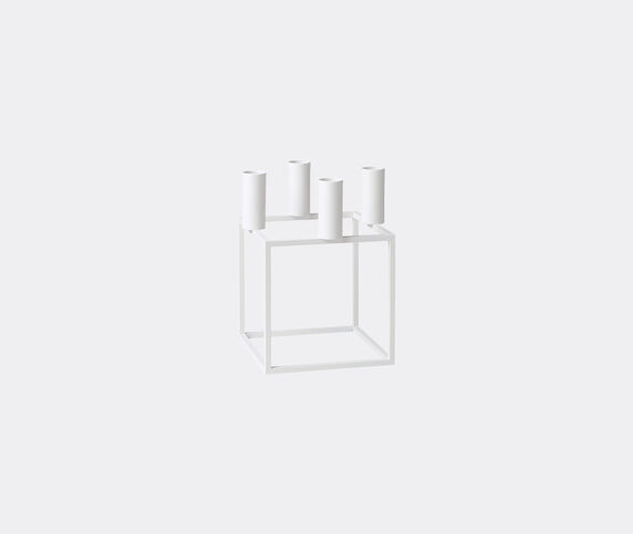 Audo Copenhagen 'Kubus 4' candleholder, white White BYLA22KUB040WHI