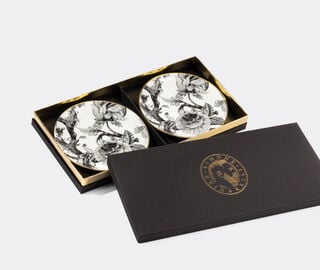 Simone Guidarelli Home 'Secret Garden' bread plate, set of two, black and white MULTICOLOUR SIMO26SOU778MUL