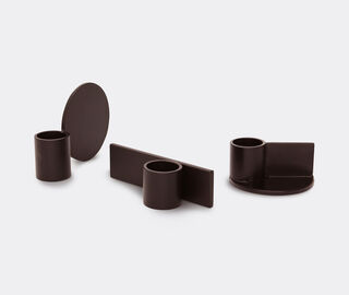 Frama 'Fundament' black candle holders, set of three BLACK FRAM18FUN306BLK