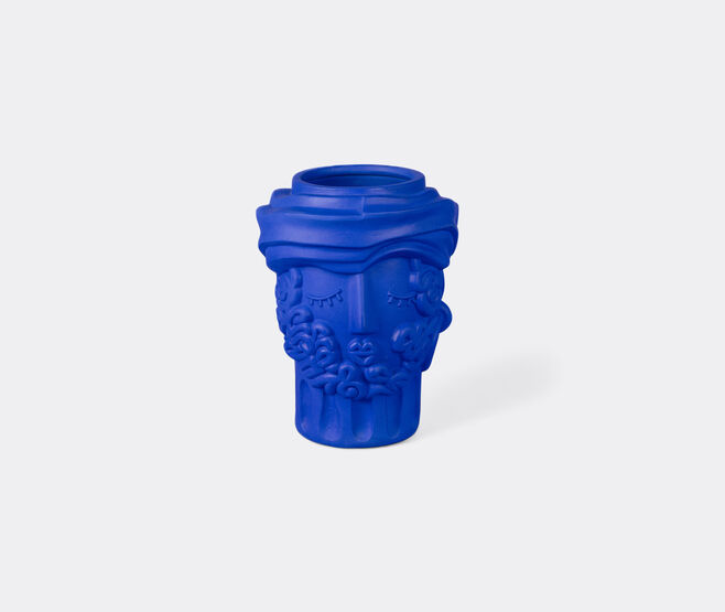 Seletti 'Magna Graecia, Man' terracotta vase, cobalt blue BLUE SELE25TER003BLU