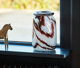 Hay 'Splash' vase, large, coffee and white WHITE HAY120SPL361MUL