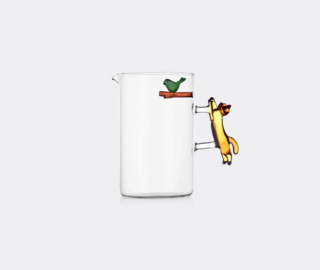 Ichendorf Milano 'Tabby Cat' jug, jumping cat with bird, multicolor MULTICOLOUR ICMI25TAB894MUL