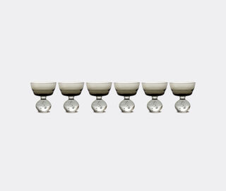Serax 'Eternal Snow' stemmed glass, set of six, medium, grey GREY SERA24SET778GRY