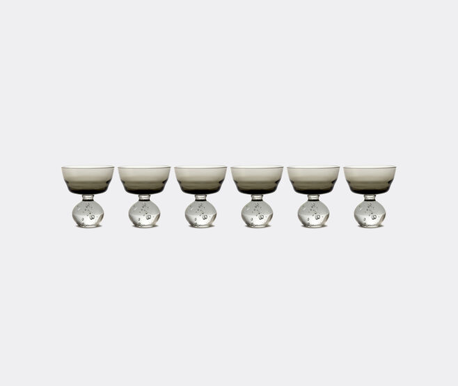 Serax 'Eternal Snow' stemmed glass, set of six, medium, grey GREY SERA24SET778GRY