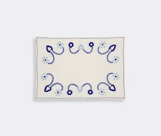 House of Capricorn 'Viana' placemat and napkin set, blue BLUE HOCA26VIA373BLU