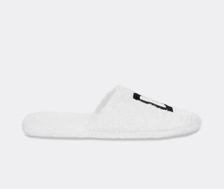 Dolce&amp;Gabbana Casa Embroidered slippers with D&amp;G logo, white WHITE DGCA25EMB987WHI