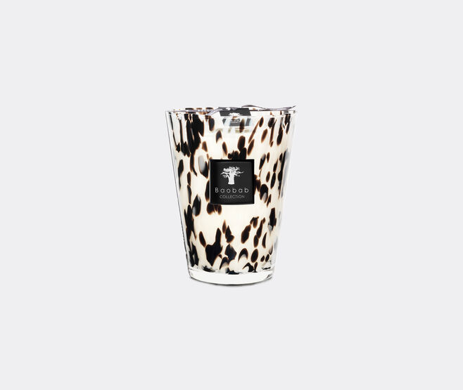 Baobab Collection 'Pearls Black' candle, large WHITE BAOB23PEA707MUL