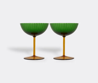 La DoubleJ Champagne coup, green, set of two GREEN LADJ22CHA238GRN