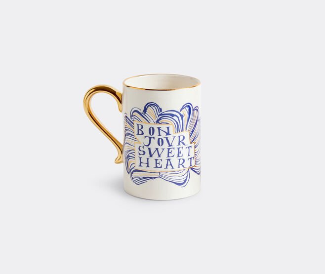 L'Objet 'Sweetheart' mug, white, blue and gold MULTICOLOUR LOBJ25RUA833MUL