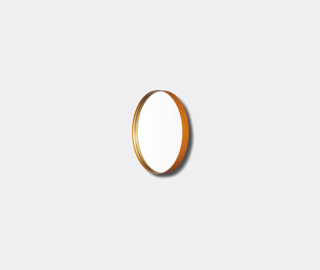 Poltrona Frau 'Ren' round mirror, small LIGHT BROWN POFR20REN904BRW