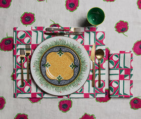 La DoubleJ &#39;Graniglia&#39; dessert plates, set of two YELLOW LADJ19GRA862YEL