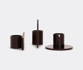 Frama 'Fundament' black candle holders, set of three BLACK FRAM18FUN306BLK