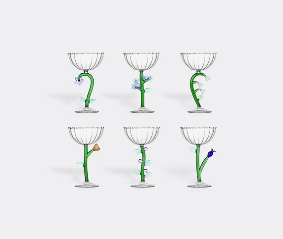 Ichendorf Milano 'Botanica' champagne glass, set of six multicolor ICMI23BOT260MUL