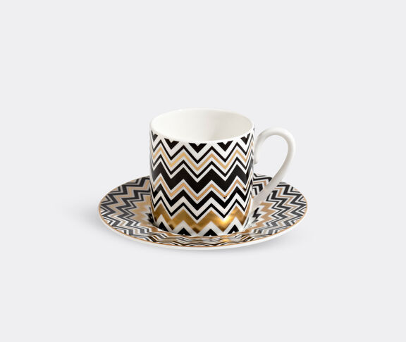Missoni 'Zig Zag Gold' coffee cup and saucer, set of two