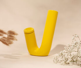 Wood'd 'Weed'd Bong VS001', yellow YELLOW WOOD22BON799YEL