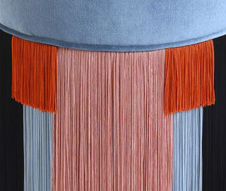 Lorenza Bozzoli Couture 'Couture Geometric Tie' ottoman, blue MULTICOLOUR LOBO20COU417BLU