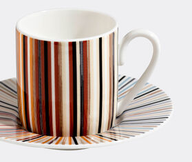 Missoni 'Stripes Jenkins' coffee cup and saucer, set of two, beige MULTICOLOUR MIHO22STR194MUL