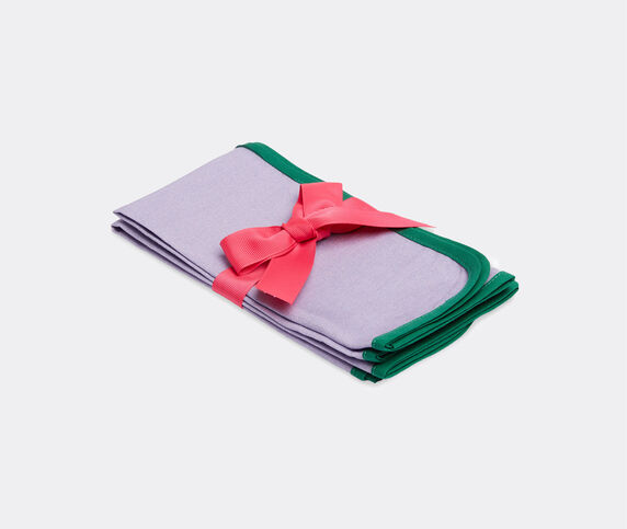 La DoubleJ 'Rainbow Lilac' large napkin, set of two lilac LADJ23LAR611PUR