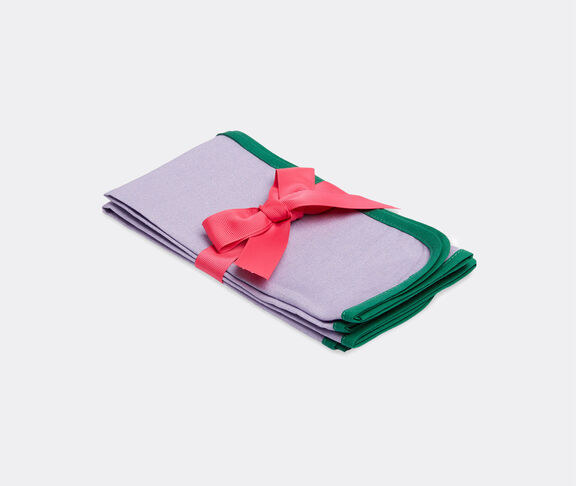La DoubleJ 'Rainbow Lilac' large napkin, set of two undefined ${masterID}