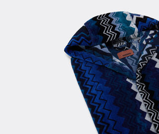 Missoni 'Giacomo' hooded bathrobe, blue multicolor BLUE MIHO26GIA944BLU