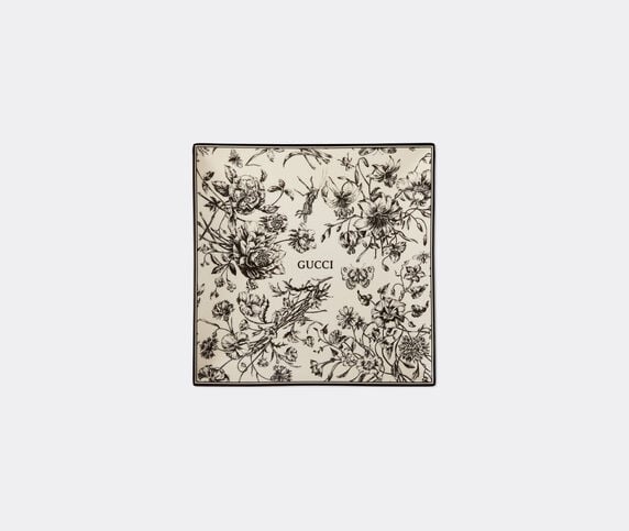 Gucci 'Flora Sketch' tray, ivory and black ivory GUCC23CHA264BLK
