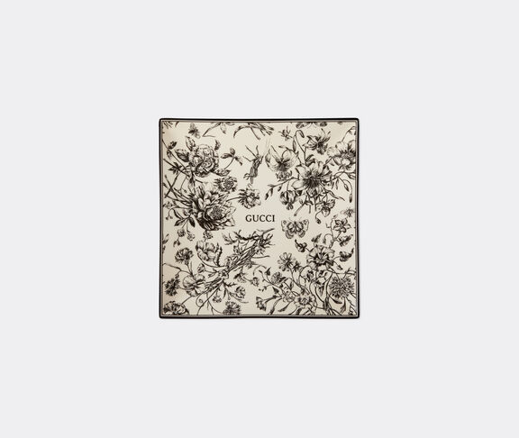 Gucci 'Flora Sketch' tray, ivory and black undefined ${masterID}
