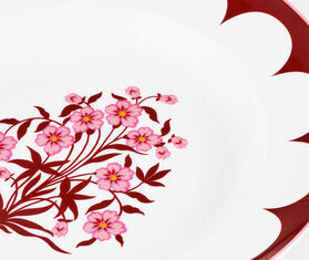 Aquazzura Casa &#39;Jaipur&#39; soup plate, set of two, bordeaux and pink MULTICOLOUR AQUA23JAI048MUL
