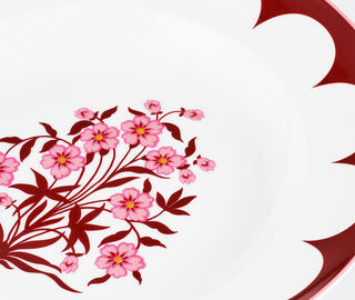 Aquazzura Casa 'Jaipur' soup plate, set of two, bordeaux and pink MULTICOLOUR AQUA23JAI048MUL