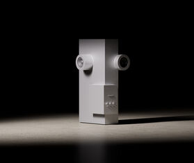 Transparent &#39;Brutalist&#39; speaker, metal MULTICOLOUR TRAN24BRU320SIL