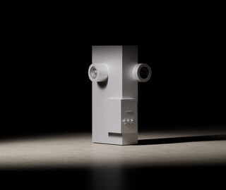 Transparent 'Brutalist' speaker, metal MULTICOLOUR TRAN24BRU320SIL