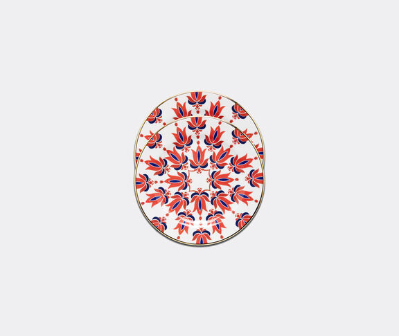 La DoubleJ 'Tina' dessert plate, set of two MULTICOLOUR LADJ21DES229RED