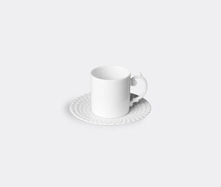 L'Objet 'Aegean' espresso cup and saucer, white WHITE LOBJ23AEG414WHI