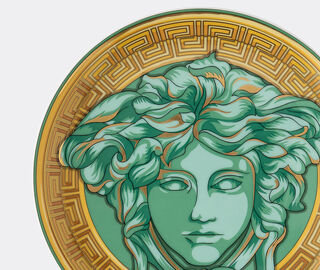 Rosenthal 'Medusa Amplified' small plate, green coin MULTICOLOUR ROSE22MED694GRN