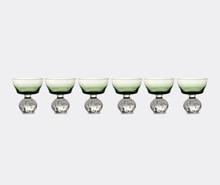 Serax 'Eternal Snow' stemmed glass, set of six, medium, green GREEN SERA24SET754GRN