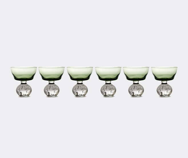 Serax 'Eternal Snow' stemmed glass, set of six, medium, green GREEN SERA24SET754GRN