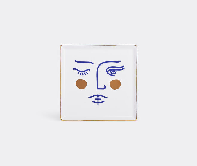 Octaevo 'Janus Goddess' ceramic tray BLUE OCTA19CER168BLU