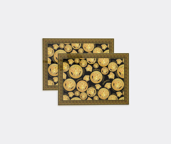 Versace 'Medusa Amplified' placemat, set of two, black undefined ${masterID}