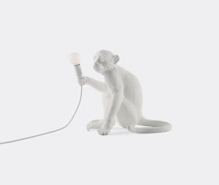 Seletti 'Monkey' lamp sitting, US plug WHITE SELE21RES828WHI