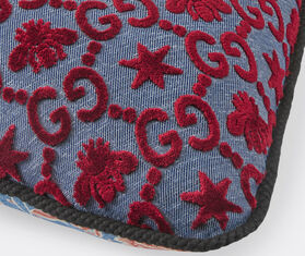 Gucci 'GG' heart shaped cushion, red and blue RED GUCC23CUS731MUL