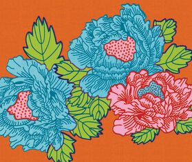 Lisa Corti 'Masonite' round placemat, set of two, kauai orange ORANGE LICO23MAS448MUL