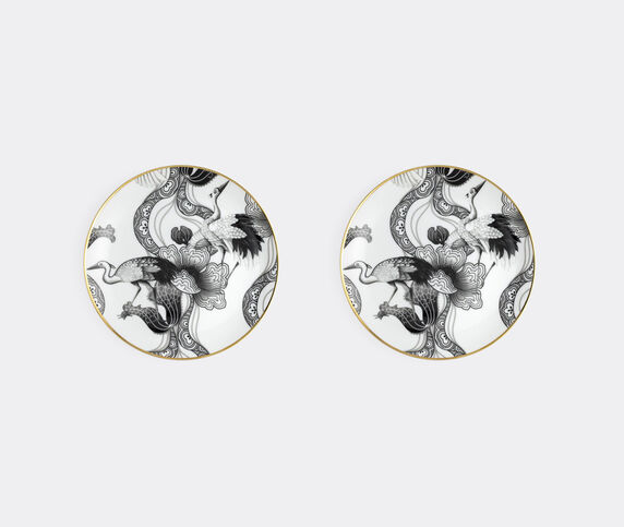 Simone Guidarelli Home 'Wing of Water' bread plate, set of two, black and white MULTICOLOUR SIMO26SOU815MUL