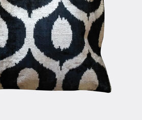 Les-Ottomans Silk velvet cushion, black and white MULTICOLOUR OTTO20SIL689MUL