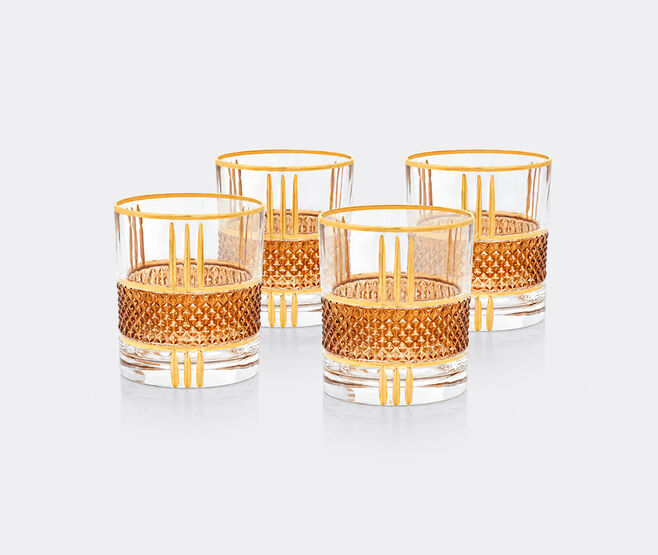 Les-Ottomans 'Amber Gold' tumbler, set of four, gold MULTICOLOUR OTTO26AMB008MUL
