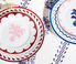 Aquazzura Casa 'Jaipur' dessert plate, set of two, bordeaux and pink multicolor AQUA23JAI966MUL