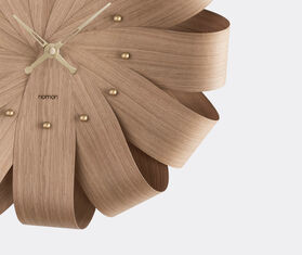 Nomon 'Brisa' clock, oak and brass LIGHT BROWN NOMO21BRI224BRW