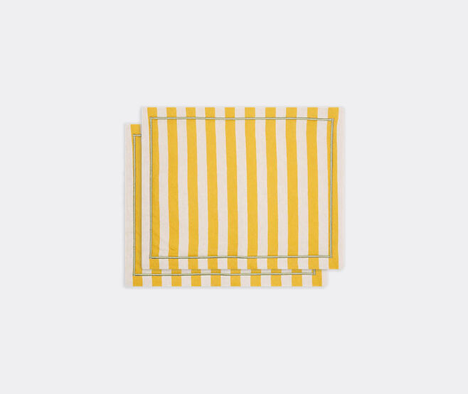 La DoubleJ 'Riviera Giallo' table mat, set of two YELLOW LADJ23TAB741YEL