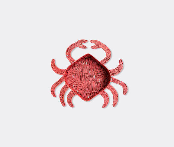 Les-Ottomans Raffia Basket- Crab - Red undefined ${masterID} 2