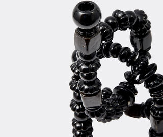 POLSPOTTEN 'Beads' candle holder, black BLACK POLS25CAN897BLK