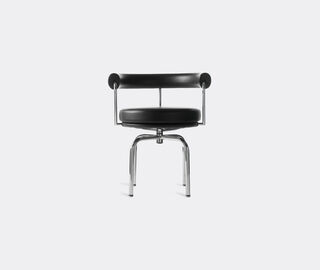 Cassina 'LC7' swivel chair, chrome structure BLACK CASS21SWI890BLK