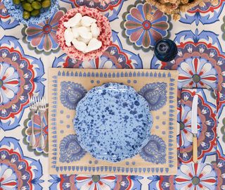 Cabana 'Speckled' dessert plate, blue BLUE CABA23SPE651BLU